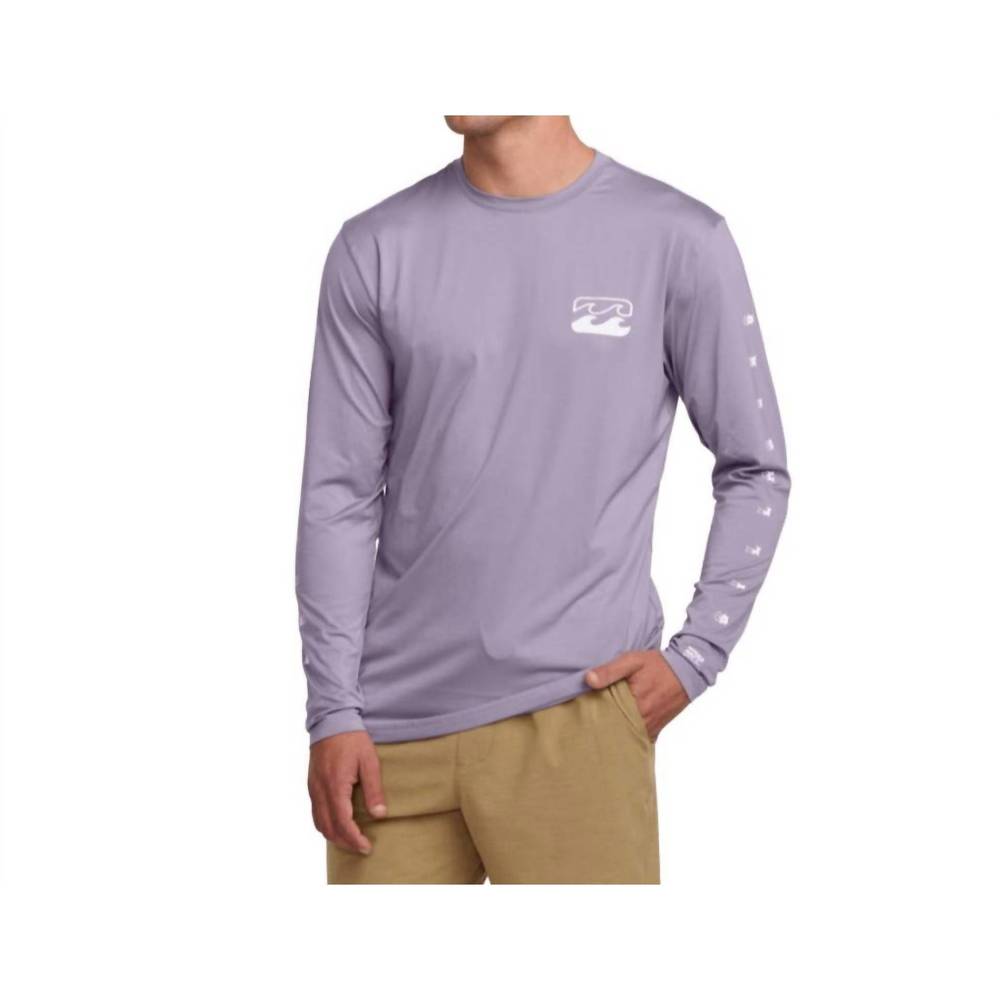 NEW BILLABONG unity loose fit long sleeve rashguard in light purple